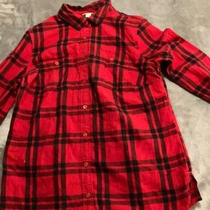 plaid long-sleeve t-shirt